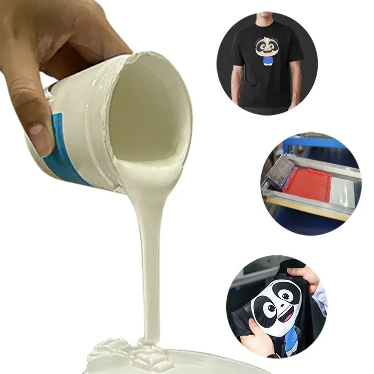 Cowint rugalmas keménységű gumipaszta szövetnyomtatás kézi fehér/átlátszó gumipaszta szitatranszfer nyomdafesték pólóhoz